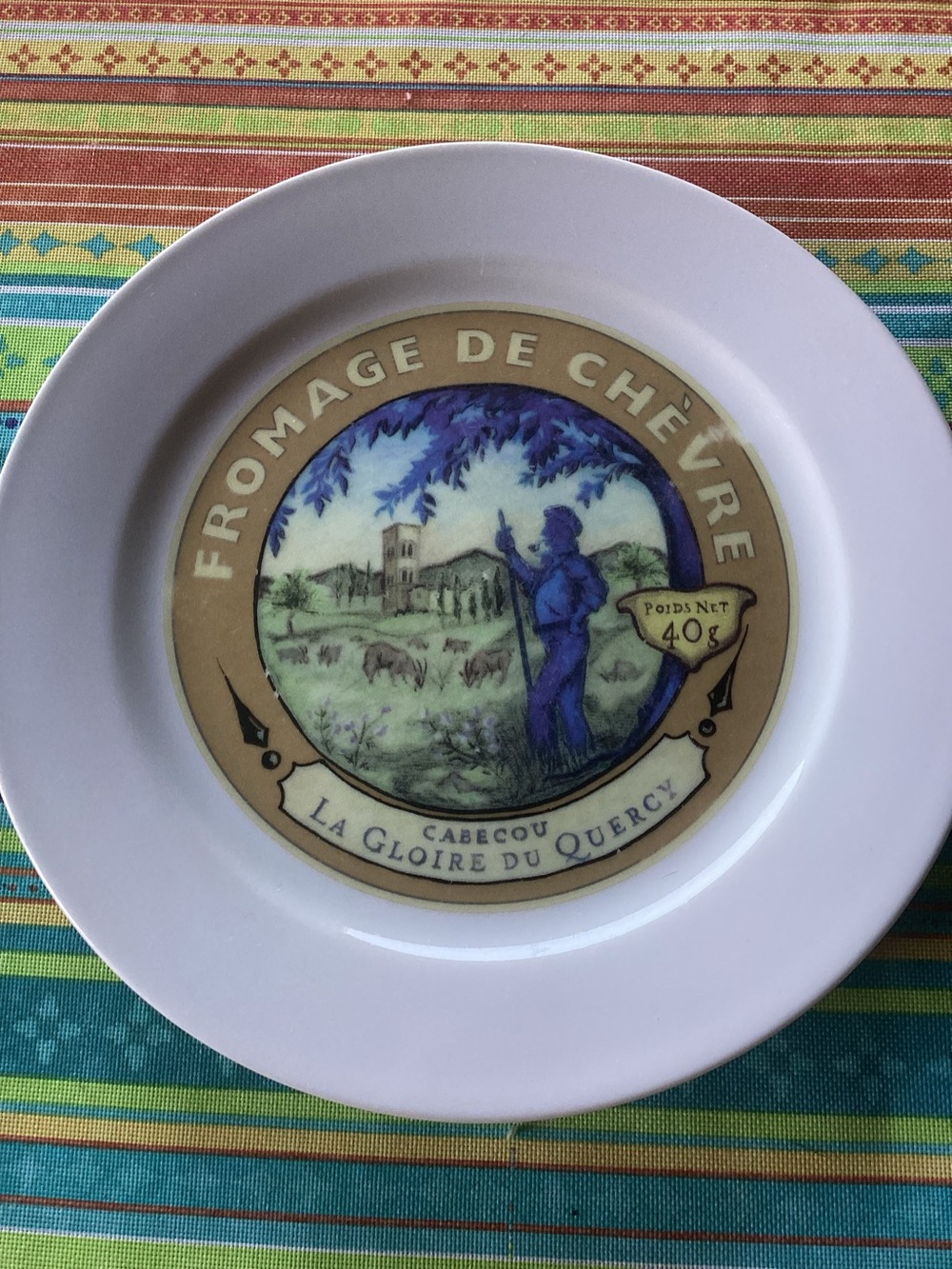 Restoration Hardware Fromage de Chèvre Vintage Cheese Plate